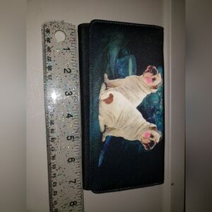 Dog Print Wallet with Ruler Design
